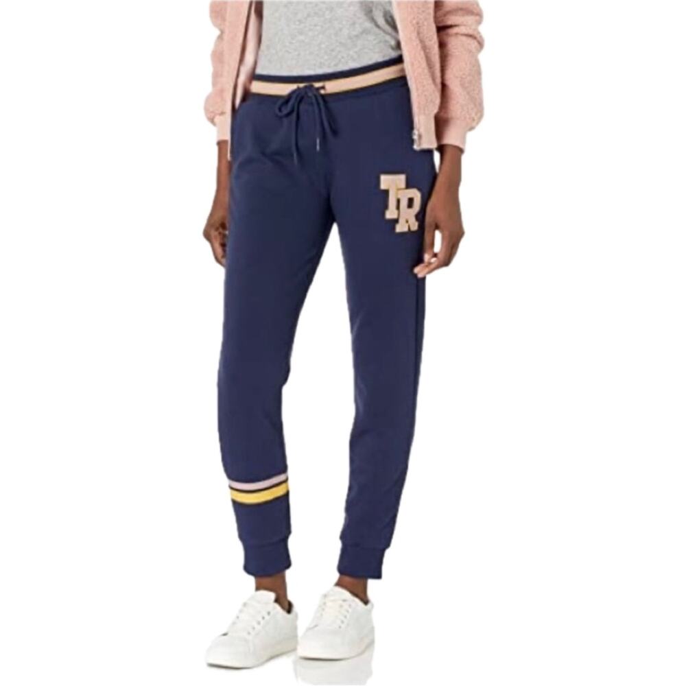 True Religion Joggers Women's L Navy Blue Sweatpants Athleisure Collegiate